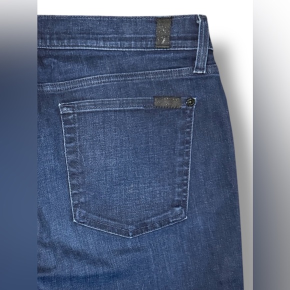 7 For All Mankind The Slim Cigarette- Dark Wash, Low rise skinny jeans - Picture 4 of 9